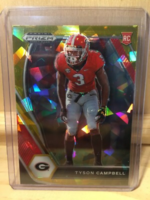 2021 Panini Prizm Draft Picks Tyson Campbell RC Gold #155 Jaguars (JAG013)