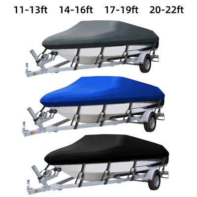 210D Bootspersenning Bootsabdeckung Bootsplane Boot V-Rumpf Cover Wasserdicht DE
