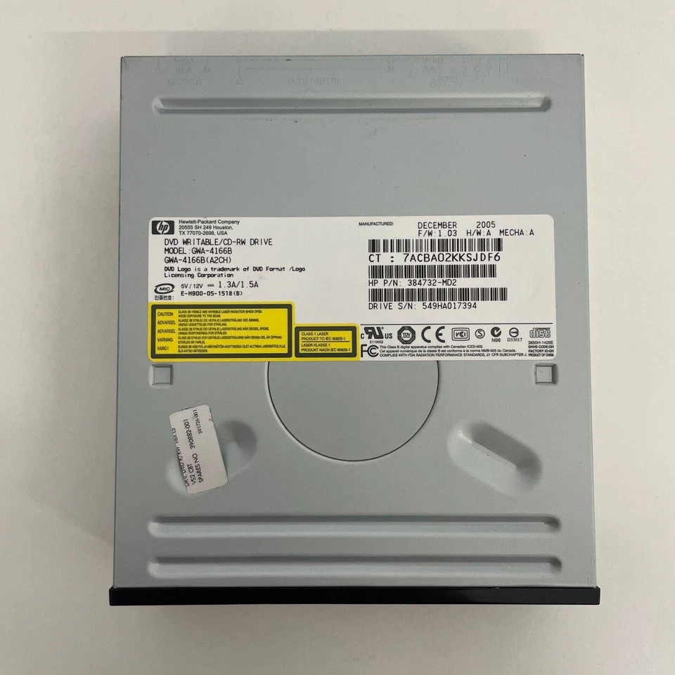 Genuine HP GWA-4166B CD DVD±RW IDE Dual Layer LightScribe Drive 384732-MD2 - Image 2 of 4