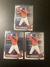 (3) 2022 Bowman Chrome Adrian Sugastey 1st Rookie Prospects RC #BCP-19 SF Giants