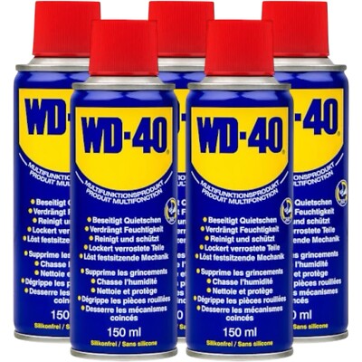 WD-40 Classic Multifunktional Schutz Spray Rostlöser Reiniger Multi Öl 5 x 150ml