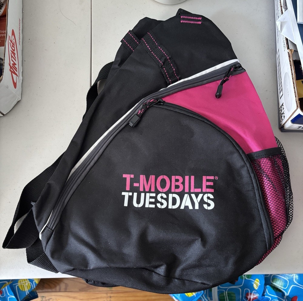 T-mobile Tmobile Tuesdays Magenta Sling Backpack Travel Gym Bag New