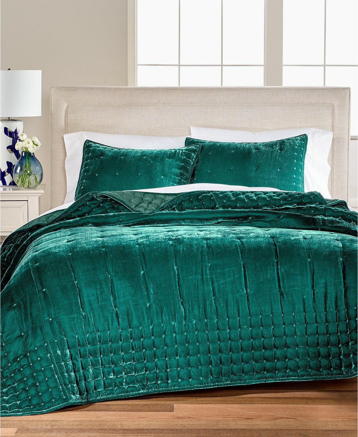 MARTHA STEWART TUFTED VELVET QUEEN 