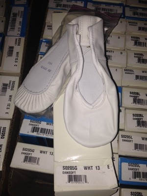 Bloch WHITE ballet dance shoes full leather sole, 205 205G (GIRL sizes 7-1.5)  