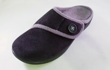 Orthaheel by Vionic Shawn Orthotic Slipper with Button Detail - Black