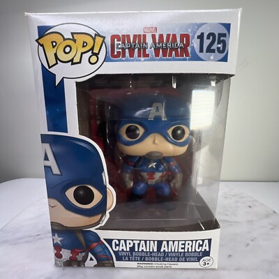 Funko Pop! Disney Marvel Captain America Civil War Captain America  #125
