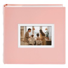 Photo Album Faux Leather for 4x6 200 Pictures Weddings Holidays Engagements Pink