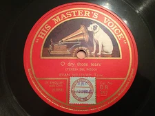 EVAN WILLIAMS "O Dry Those Tears"/"My Ain Folk" 78rpm 12" 1925 DB457 VG 