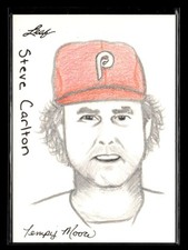 2012 Leaf Best of Baseball Steve Carlton Original Art Sketch Card 1/1 SE2672