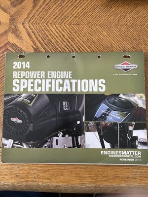 Briggs & Stratton 2014 Repower Engine Specifications Good Condition! Clean!