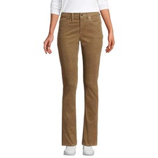 Lands' End Womens Brown Stretch Slim Straight Leg Corduroy Chino Pants Size 8