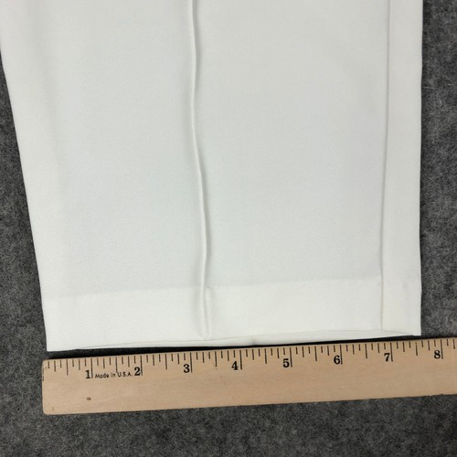 ASOS Dress Pants Womens Size 10 Off-White Cream Straight Leg Pleated High Waist - Picture 10 of 11