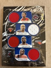2006-07 Topps Luxury Box LBQR-9 Relic 🏀 Bosh•Marbury•Okafur•Webster /42/49