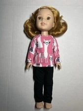 Llama Top Pants Fits 14.5” AG WellieWishers Glitter Girls Handmade Doll Clothes