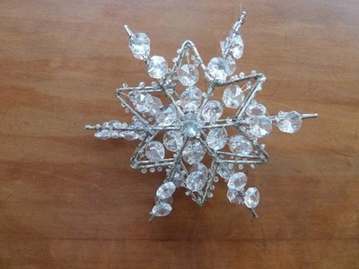 Crystal Star Wire Wrapped Large and Small Crystals 6 1/2''