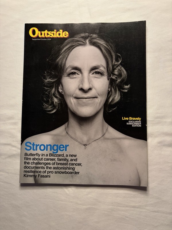 Outside Kimmy Fasani “Stronger Butterfly in Blizzard ” Issue Sept/Oct 2024 Mag