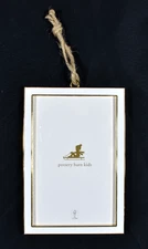 Pottery Barn Kids Oversized Enamel Frame Ornament White 4x6 Photo Picture NEW