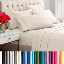 Hotel Luxury Full XL Sheet Set, Extra Soft - 6 Piece Set - Deep Pockets - Easy F
