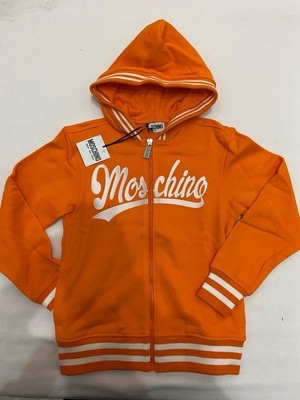 Moschino Boy Sweatshirt Hoodie Orange Cotton 8 Y