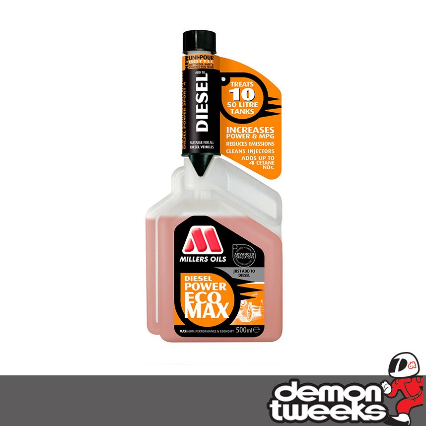 5x Millers Oils Diesel Power EcoMAX Fuel Additive Treatment - 500ml (Multishot)
