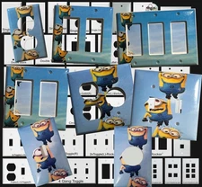 Minions One by One up Light Switch Power Outlet wall Cover Plate Home decor