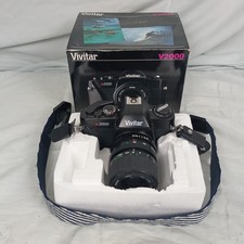 Vivitar V2000 35mm SLR Film Camera with 35-70mm Lens In Original Box Tested
