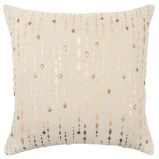 20"x20" Oversize Striped Diamond Square Throw Pillow Gold - Rizzy Home