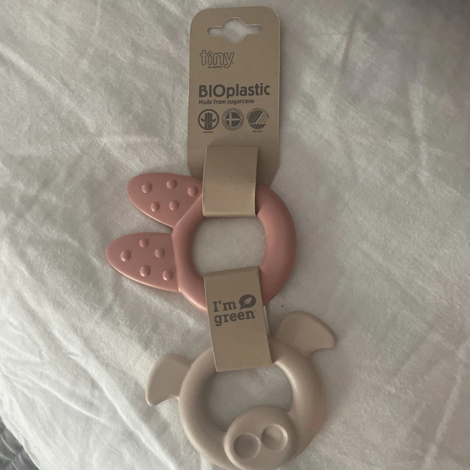 Mordedor de bebé - Pequeños bioplásticos - Soy verde - Hecho de caña de azúcar - Juguete de dientes - Foto 2 de 4