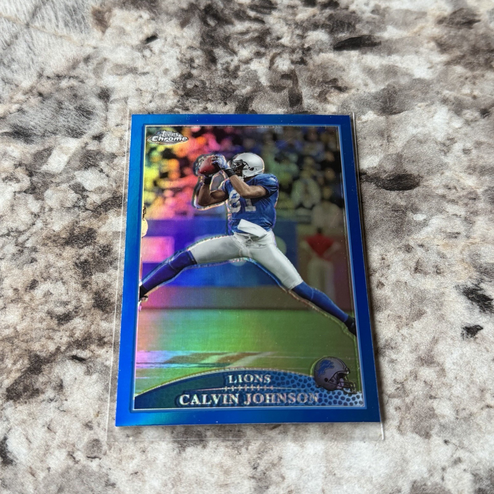 2009 Topps Chrome Football Blue Refractor #TC10 Calvin Johnson