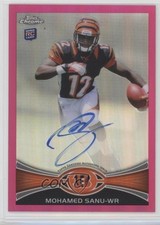 2012 Topps Chrome BCA Refractor Rookie Auto 27/75 Mohamed Sanu #98 Auto 2u8
