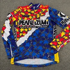 Pearl Izumi Star Pattern Cycling Jersey Men Medium Vintage Technical Wear Jacket