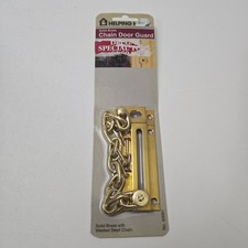 Heavy Brass Door Chain Lock 1-1/2" x 4" Security Chain for Doors Safety Guard