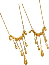 pcs Feng shui Amulet Golden Water droplet Pendant Necklace Good Luck Safty Gifts
