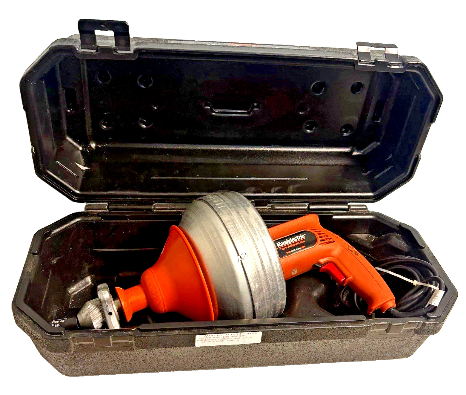 General Pipe Cleaners Handylectric Electric Drain Cleaner with Case 6355-GWS