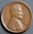 1922-D 1C LINCOLN WHEAT BRONZE CENT KM# 132 Grade:  G+  A6991