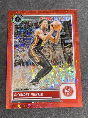2023-24 Panini Hoops Premium Stock De Andre Hunter Red Disco /149 Hawks Cavs