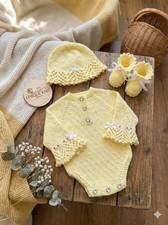 ?Chelsea? Romper Set knitting pattern for Reborn doll 16 -22? or 0-3 Mt Old Baby