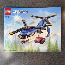 LEGO CREATOR Twin Spin Helicopter 31049 Rescue Plane 3 in 1 Snowmobile Complete