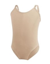 Nude Dance Bodysuit for Girls L 6-8Years Light Nude-sleeveless