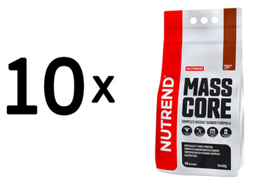 10 x Nutrend Mass Core, Chocolate + Cocoa - 5440g (10,11 EUR/kg)