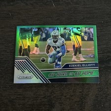 2020 Panini Prizm #6 Ezekiel Elliott Go Hard or Go Home Green Prizm