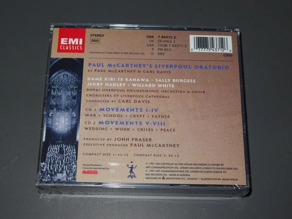 PAUL McCARTNEY - LIVERPOOL ORATORIO / 2-CD-BOX-SET 1991 OVP! SEALED! - Bild 2 von 2