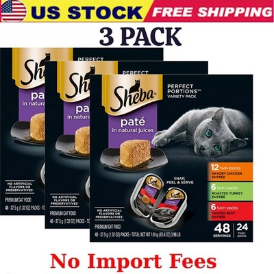 Sheba Perfect Portions Wet Cat Food Pate Savory Chicken Entree, 3 PACK ( 24ct )