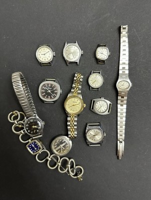 Konvolut Sammlung Uhren Armbanduhren 12 Stück Timex Zentra Dugena Handaufzug