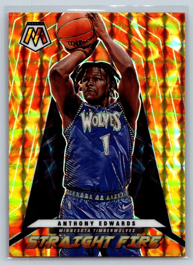 2021-22 Panini Mosaic #11 Anthony Edwards Straight Fire