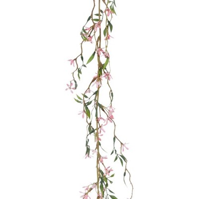 Jasmin Girlande L. 180cm mit rosa Blüten GASPER