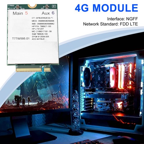 T77W595 4G LTE Card Module LT4120 796928-001 MDM9625 for HP4702 - Afbeelding 7 van 7