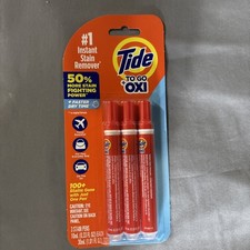 Nuevo paquete de 3 bolígrafos quitamanchas Tide To Go + Oxi 50 % más poder de lucha