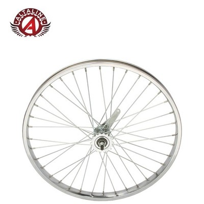 ALTALINE Bicycle Chrome Wheel 24 x 2.125 Steel 36-Spoke 12G Heavy-Duty 3/8'' Axle