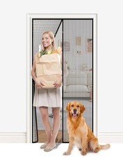 Magnetic Screen Door 38x83 Inch Fit 36x82 Door Pet  Kid Friendly Mesh